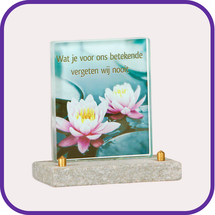 gedenksteen met FotoGlas
